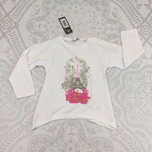 NWT 3Pommes Eiffel Tower Glitter Tee 18-24 months